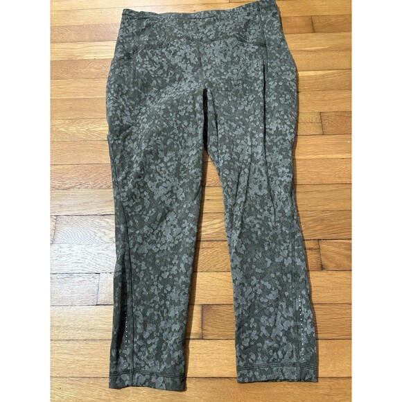 Lululemon Size 12 Swift Speed High-Rise Tight 25” Green Speckle - Picture 2 of 5